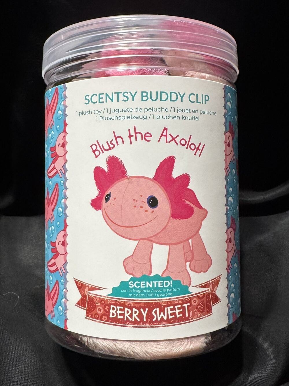 New Scentsy Buddy Clip Blush The Axolotl Scented Berry Sweet Authentic Kids Pink